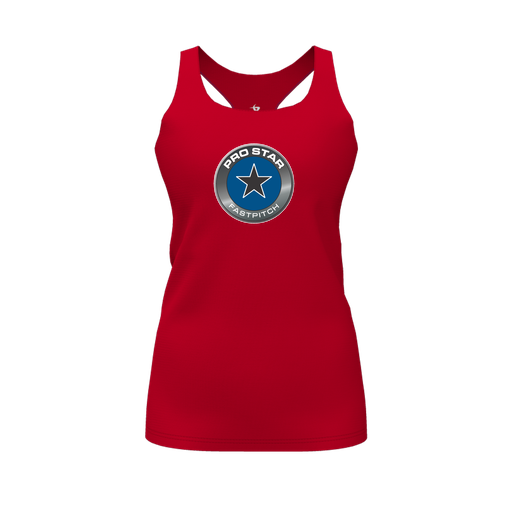 [FT0TRBRD-FYS-LOGO1] Decker Racerback Tank Top (Female Youth S, Red, Logo 1)