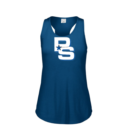 [3078.U22.S-LOGO2] Ladies Tri Blend Tank Top (Female Adult S, Navy, Logo 2)