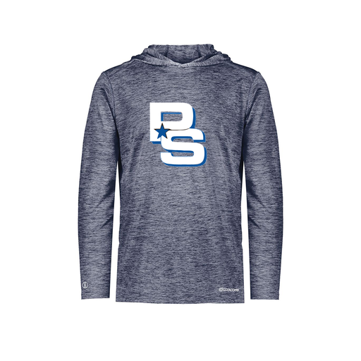 [FOLHCGNV-AS-LOGO2] Decker Men's Charge Hoodie (Adult S, Navy, Logo 2)