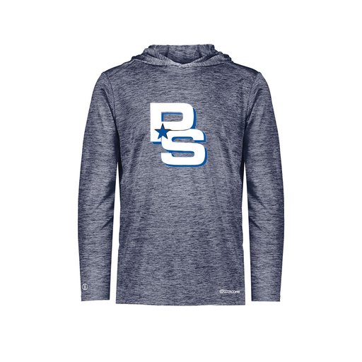 [FOLHCGNV-YS-LOGO2] Decker Youth Charge Hoodie (Youth S, Navy, Logo 2)