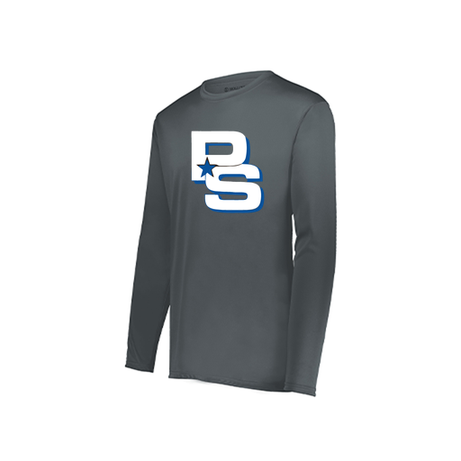 [222822.059.XS-LOGO2] Men's LS Smooth Sport Shirt (Adult XS, Gray, Logo 2)