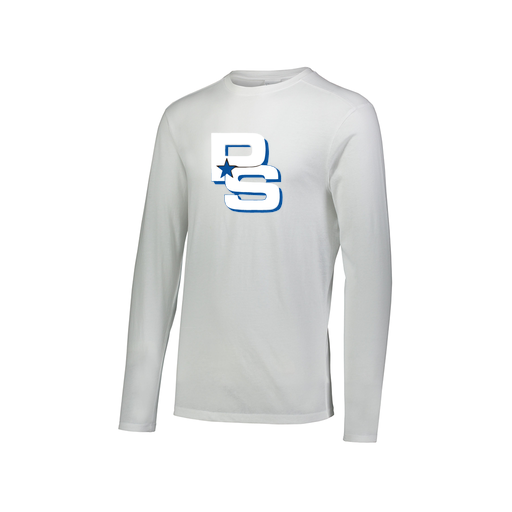 [FTLCUBWH-AXS-LOGO2] Decker Men's Tri-Blend T-Shirt - Long Sleeve (Adult XS, White, Logo 2)