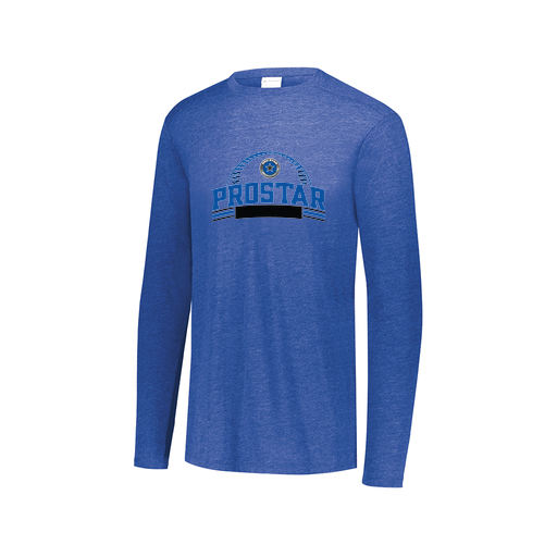 [FTLCUBRY-AXS-LOGO3] Decker Men's Tri-Blend T-Shirt - Long Sleeve (Adult XS, Royal, Logo 3)