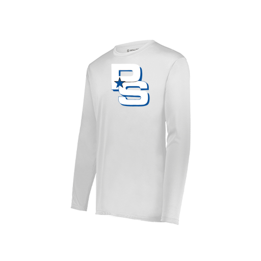 [222823.005.S-LOGO2] Youth LS Smooth Sport Shirt (Youth S, White, Logo 2)