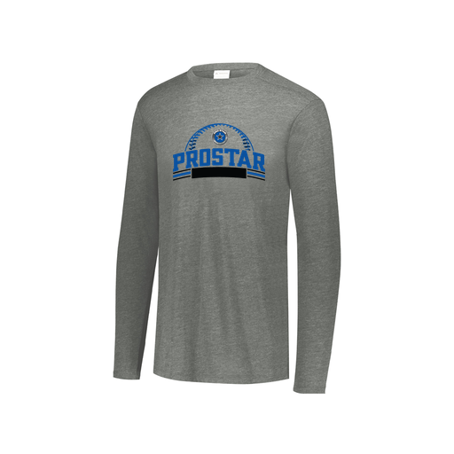 [FTLCUBGY-YS-LOGO3] Decker Youth Tri-Blend T-Shirt - Long Sleeve (Youth S, Gray, Logo 3)